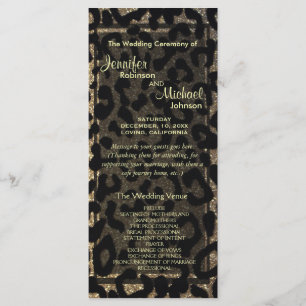 Programme Noir et parties scintillantes d'or