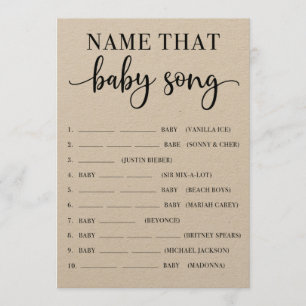 Programme Nom Ce Bébé Chanson Baby shower Jeu