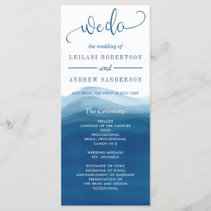 Programme Nous faisons Blue Ombre Mariage d'aquarelle