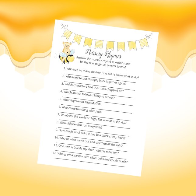 Programme Nursery Rhymes Jeu Girl Teddy Bear Card (Créateur téléchargé)