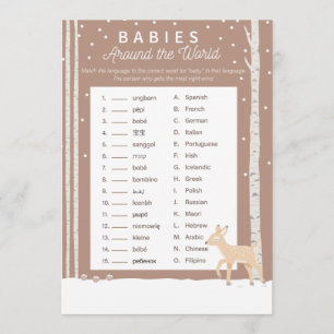 Programme Oh Deer - Baby shower Game - Bébés autour du trava