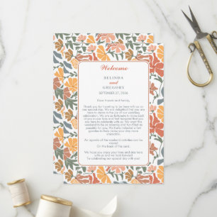Programme Oiseaux floraux Abstraits Itinéraire Mariage du mi