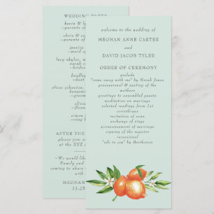 Programme Orange Blossoms Citrus Mariage botanique