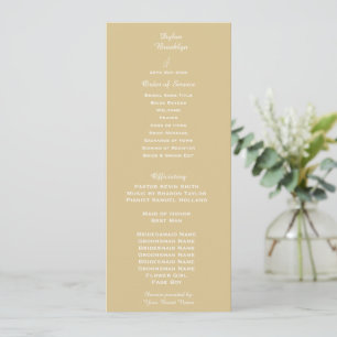 Programme Ordre de service de mariage en cachemire moderne