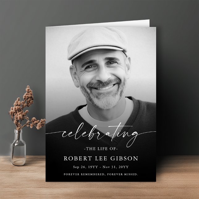 Programme Ordre de service funéraire Service commémoratif fu (Créateur téléchargé)