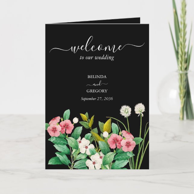 Programme Ordre de service noir du Mariage périphérique (Devant)