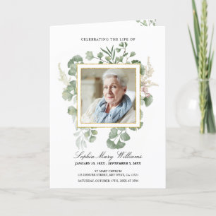 Programme Ordre des funérailles   Floral Memorial Program