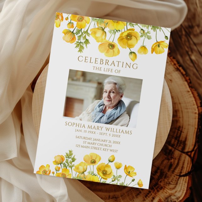 Programme Ordre funéraire Fleur sauvage jaune (Créateur téléchargé)