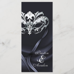 Programme orné de bijoux de mariage de noir