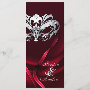 Programme orné de bijoux rouge de mariage de