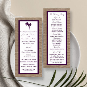 Programme Palm Tree Burlap Beach Wedding   Choisissez votre 
