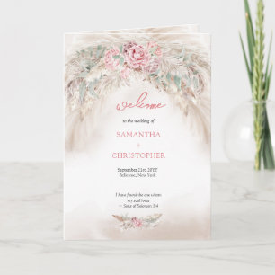 Programme Pampas rose rose pastel moderne