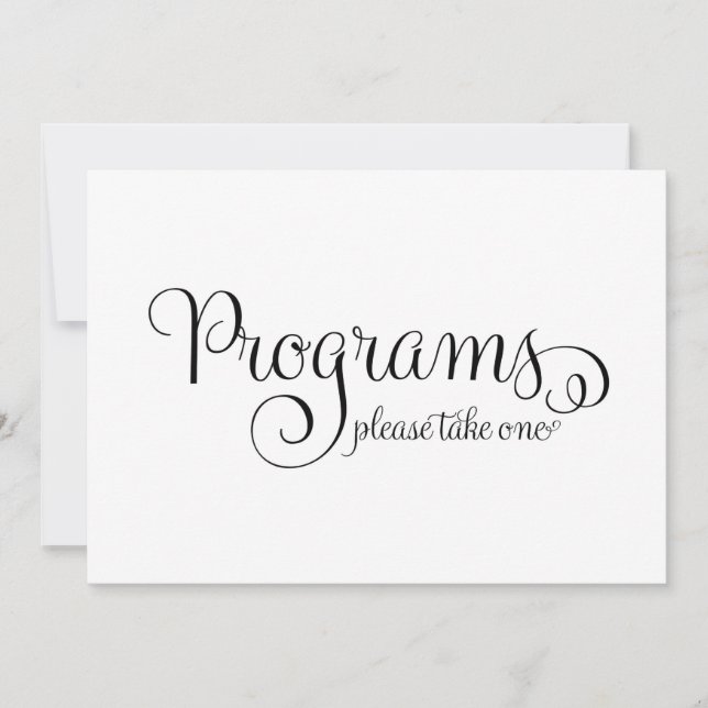 Programme pancarte de mariage, (Devant)