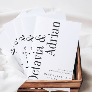 Programme Parallèle Mariage noir et blanc moderne