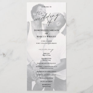Programme Photo de calligraphie élégante Mariage moderne