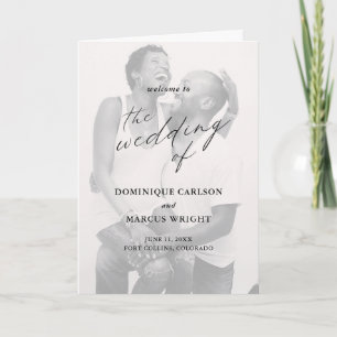 Programme Photo de calligraphie élégante Mariage moderne