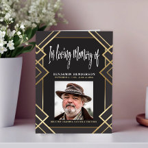 Photo Élégante Dans Love Memory Funeral Program