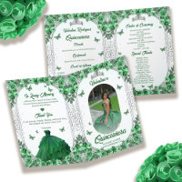 Photo Green Silver Parties scintillant Floral Quin