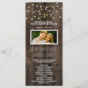Programme Photo Western Lights & Grange Wood Wedding Program