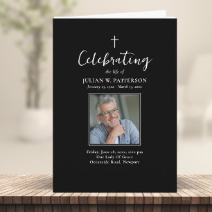 Programme Photos simples Classic Funeral Order of Service