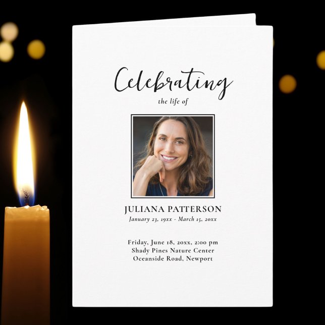 Programme Photos simples Classic Funeral Order of Service (Créateur téléchargé)