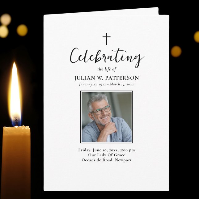 Programme Photos simples Classic Funeral Order of Service (Créateur téléchargé)