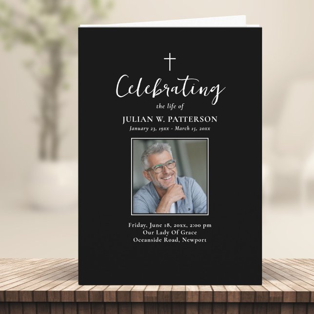 Programme Photos simples Classic Funeral Order of Service (Créateur téléchargé)
