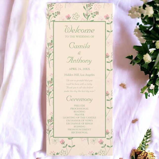 Programme Pink Green Retro Y2K les années 70 Fleur Motif (Zazzle Pink Green Retro Y2K 70s Flower Pattern Program)