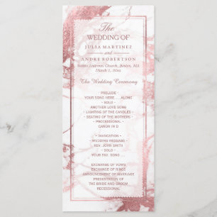 Programme PixDezines Marble+Veines rosées et dorées Wedding 