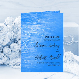 Programme Plage minimaliste Azsure Blue Mariage livret