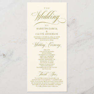 Programme pliable de mariage élégant classique
