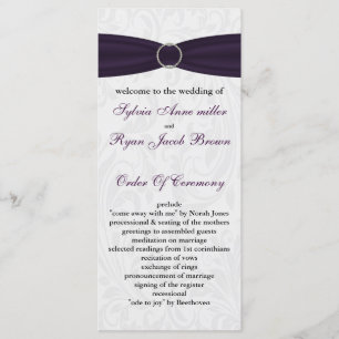 programme pourpre de mariage de damassé