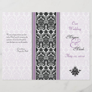 Programme Purple et Black Mariage damassé