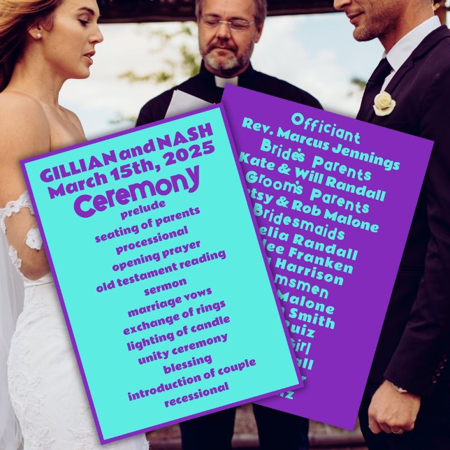 Programme Quatre-vingt-dix violet sur Mariage Turquoise (Créateur téléchargé)