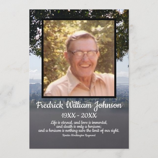 Programme Quote Photo San Francisco Background Funeral  (Devant)