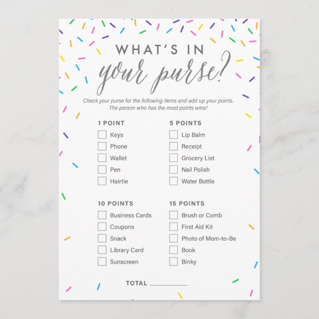 Programme Qu'y a-t-il dans votre Baby shower de poche (Devant)