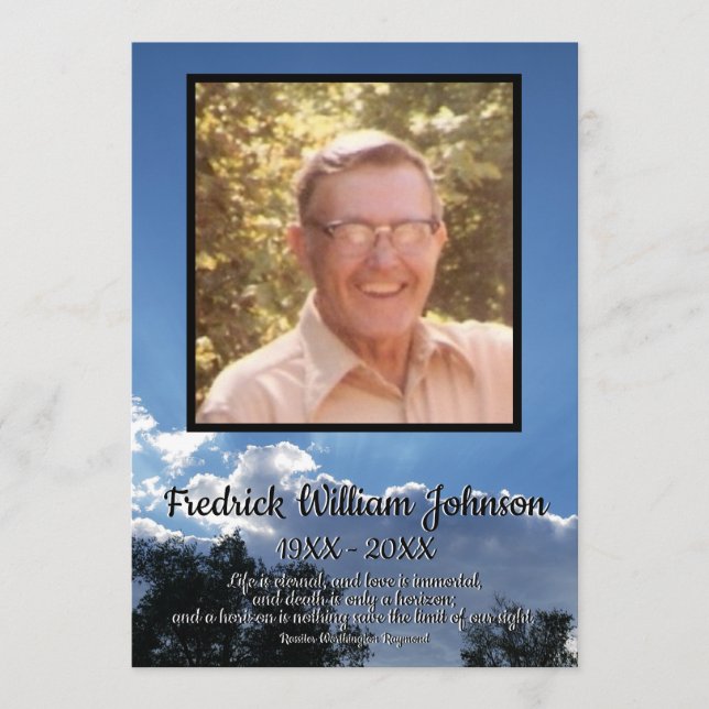 Programme Rayons des nuages de tempête Citer Photo Funéraill (Devant)