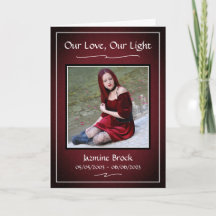 Red Black Funeral Service nécrologique Plier Progr