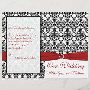 Programme Red, White et Black Mariage damassé