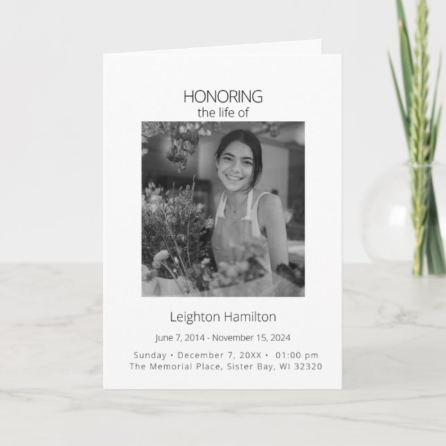 Programme Respecter la vie de l'ordre de service (Devant)