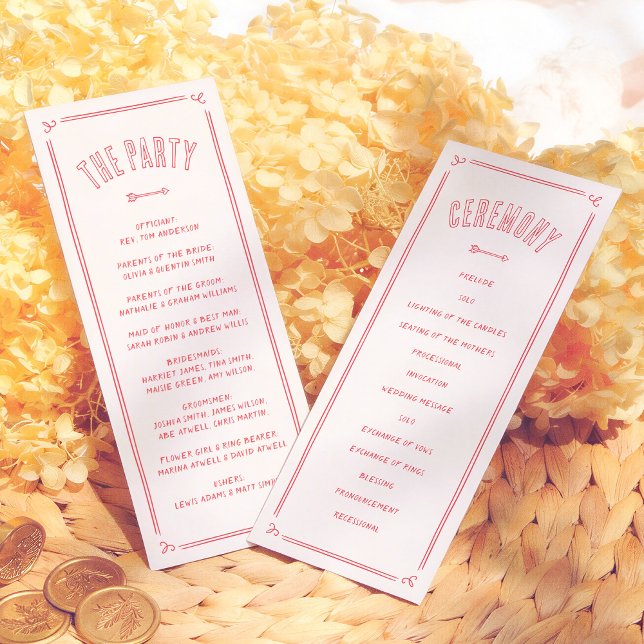 Programme Retro Love Struck Hand Drawn Cupid Modern Wedding (Créateur téléchargé)