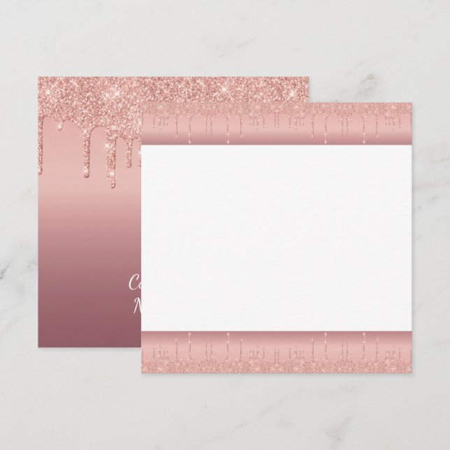 Programme Rose de texte personnalisé Parties scintillant d'é (Devant / Derrière)