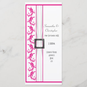 Programme rose et blanc fuchsia de mariage