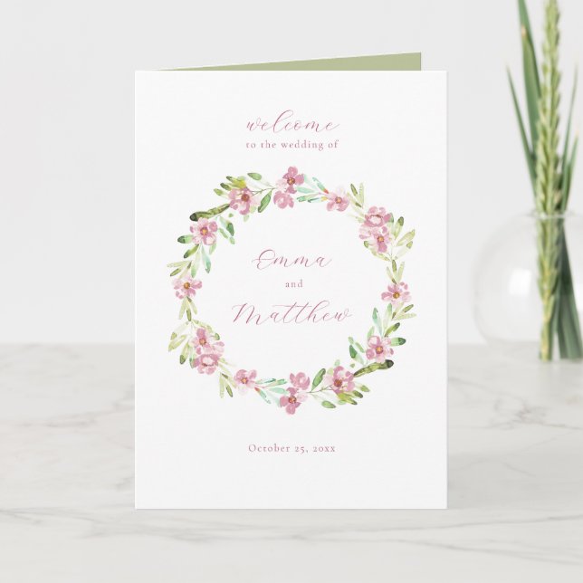 Programme Rose floral + Verte de la couronne botanique pliée (Devant)