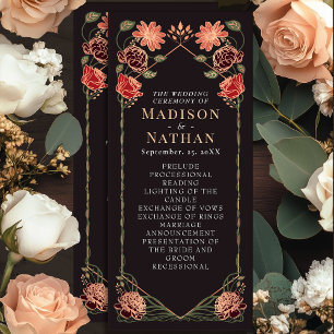 Programme Rose Gold Imaginaire Enchanted Garden Wedding Prog