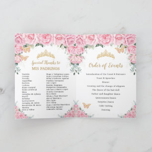 Programme Roses roses Quinceanera Princess Butterflies