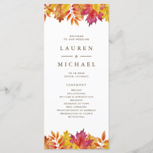 Programme Russe chute Feuille Garland Mariage d'automne
