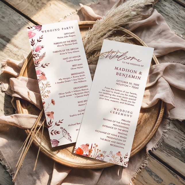Programme Rustique Boho Chic Automne Fleur sauvage Floral Ma (Créateur téléchargé)