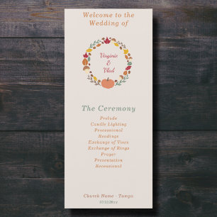 Programme rustique et Mariage de automne