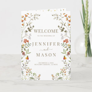 Programme Rustique Fleur sauvage d'automne Floral Mariage pl